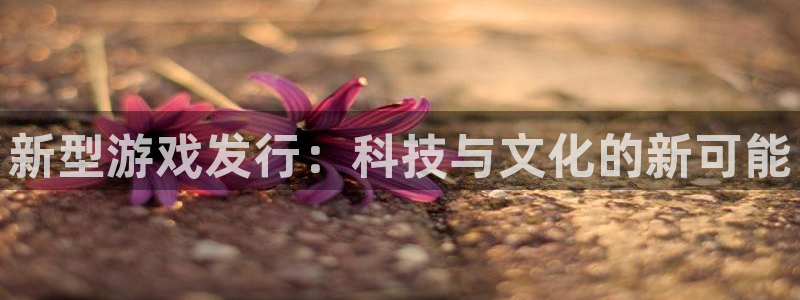 db电竞官网注册登录官网：新型游戏发行：科技与文化的新可能